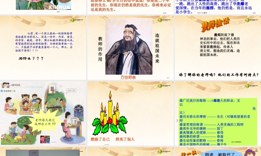 八年级政治上册 第四课第一框我知我师 我爱我师课件 新人教版 课件