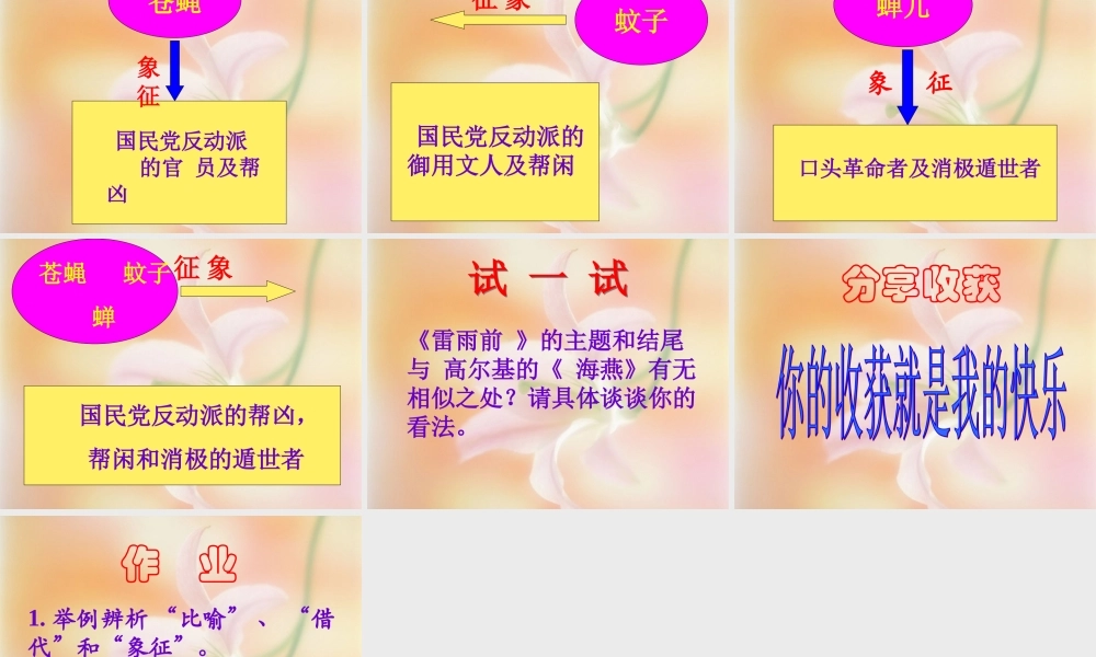 八年级语文上：第12课(雷雨前)课件(北师大版) 课件