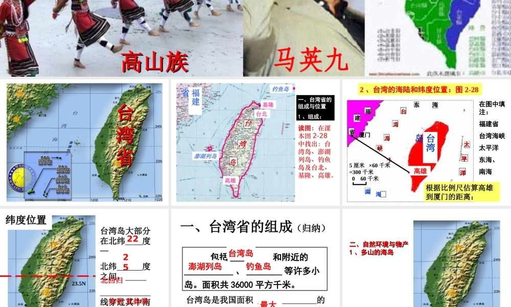 《祖国的神圣领土——台湾省》知识梳理型课件3