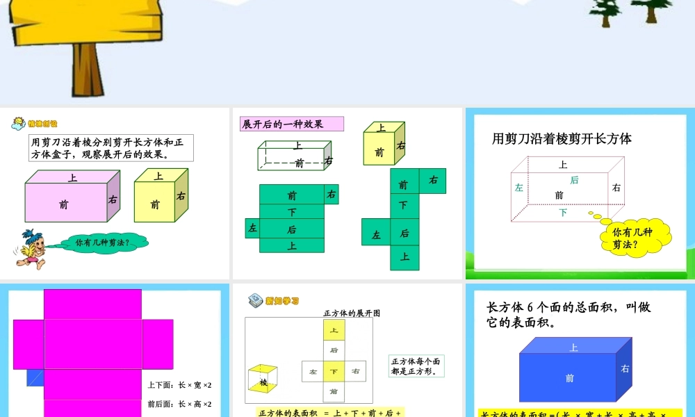 《长方体和正方体的表面积》教学课件