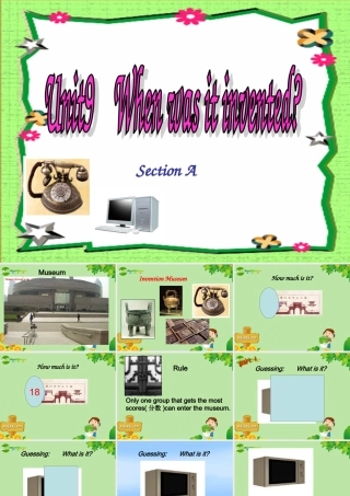 九年级英语上册 unit9SectionAWhen was it invented ppt课件 人教新目标版 课件