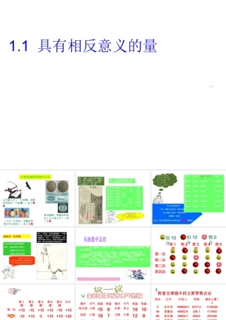 《具有相反意义的量》课件2（17张PPT）（湘教版七级上）