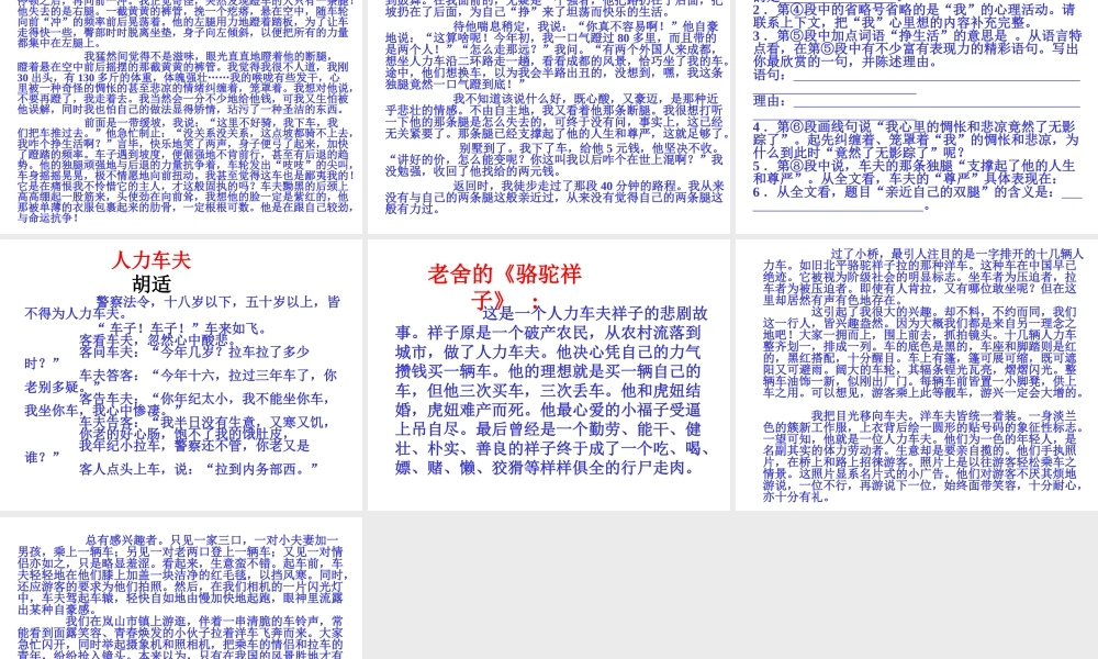 八年级语文老王6课件