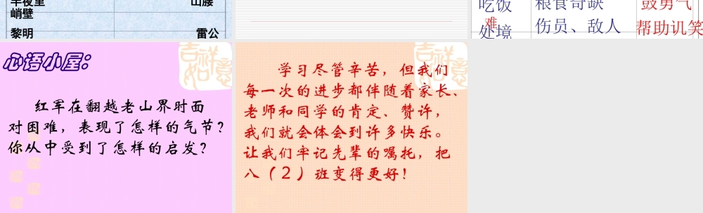 八年级语文老山界课件5苏教版 课件