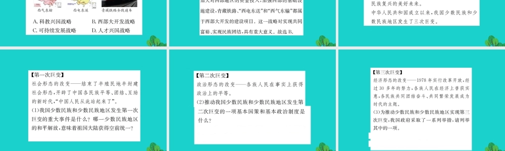 八年级历史下册 第四单元 民族团结与祖国统一 第12课 民族大团结习题课件 新人教版