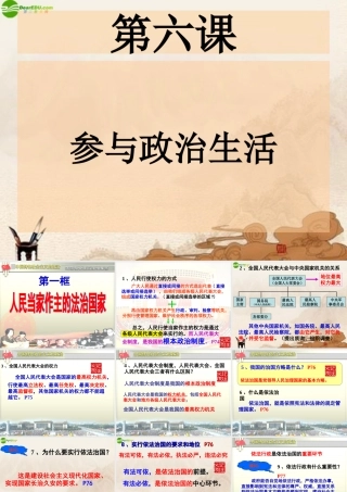 九年级政治 第六课参与政治生活课件 人教新课标版 课件