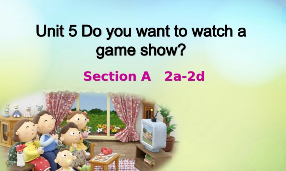 八年级英语上册(Unit 5 Do you want to watch a game show Section A(2a 2d))课件 (新版)人教新目标版 课件