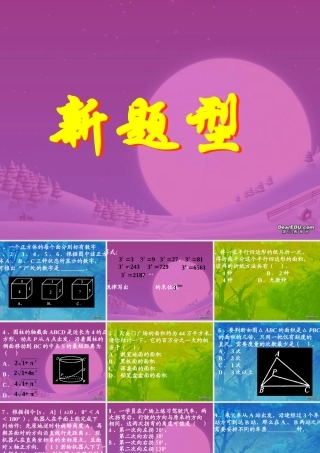 新题型 初三数学复习题课件[整理十四套]人教版