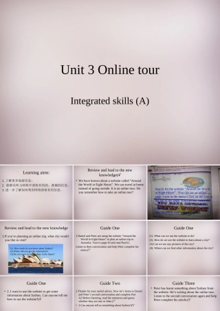 八年级英语下册 Unit 3 Online tours Integrated skills课件 (新版)牛津版 课件