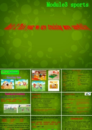 八年级英语上册 Module 3 Unit 2 This year we practise more carefully课件 (新版)外研版 课件