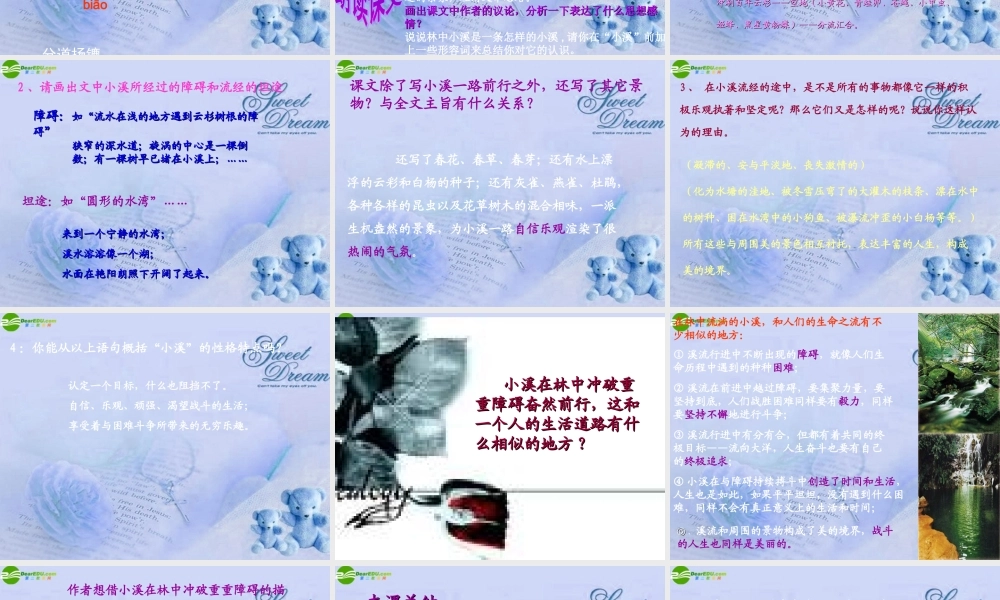 九年级语文上册(林中小溪)课件 苏教版 课件