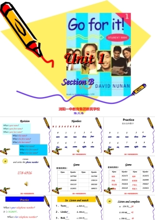四川英语七年级上Unit 1 课件 新目标 四川英语七年级上Unit1 课件[整理二套] 新目标