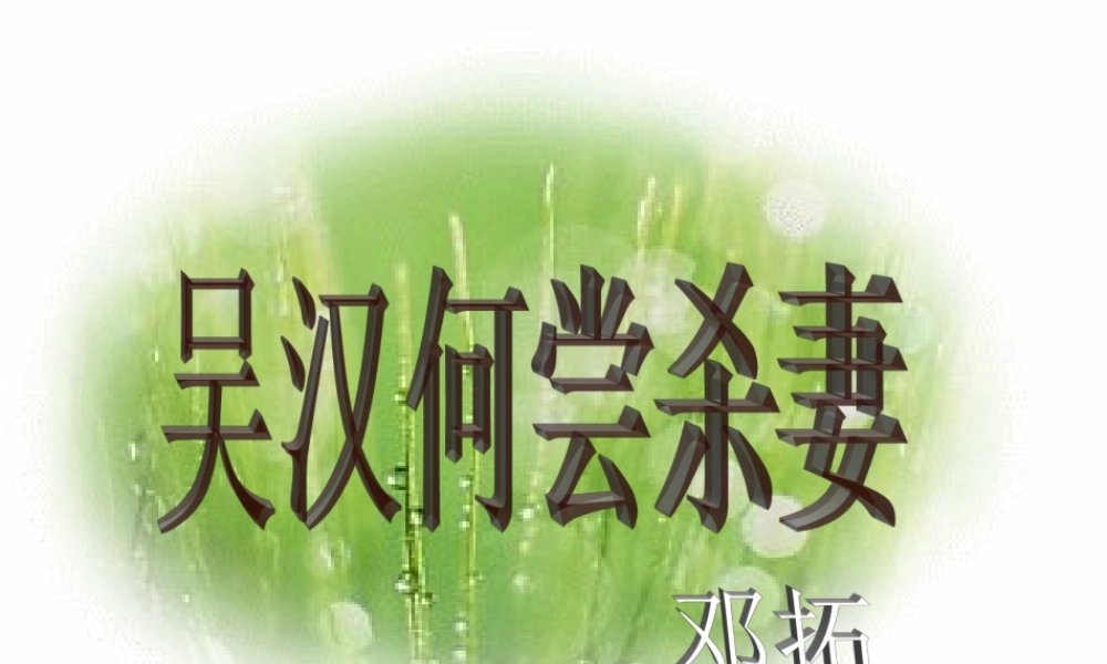 九年级语文上册 第三单元第10课(吴汉何尝杀妻)课件 语文版 课件