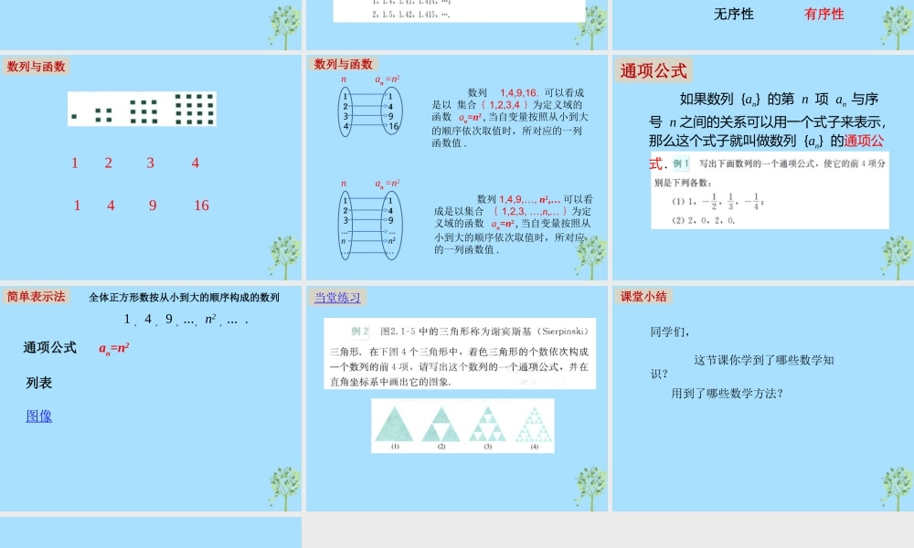 山西省忻州市高考数学 专题 数列概念1复习课件