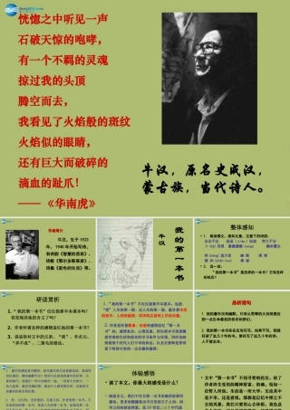 八年级语文下册 3(我的第一本书)课件 新人教版 课件
