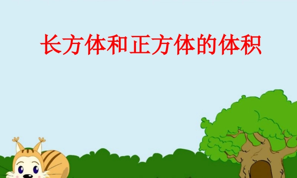 五年级数学下册《长方体和正方体的体积》PPT课件(人教版)