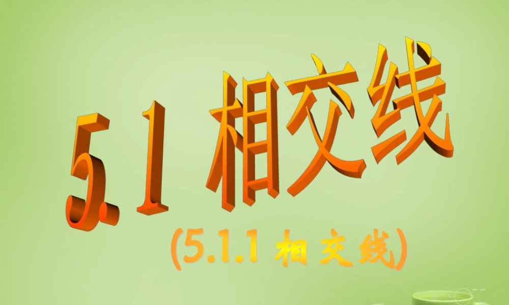 新疆哈密市第九中学七年级数学下册 5.1.1 相交线课件 (新版)新人教版
