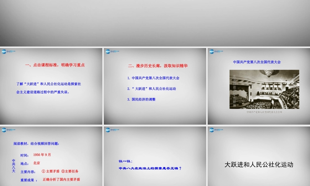 八年级历史下册 第6课 艰难曲折的探索历程课件1 北师大版 课件