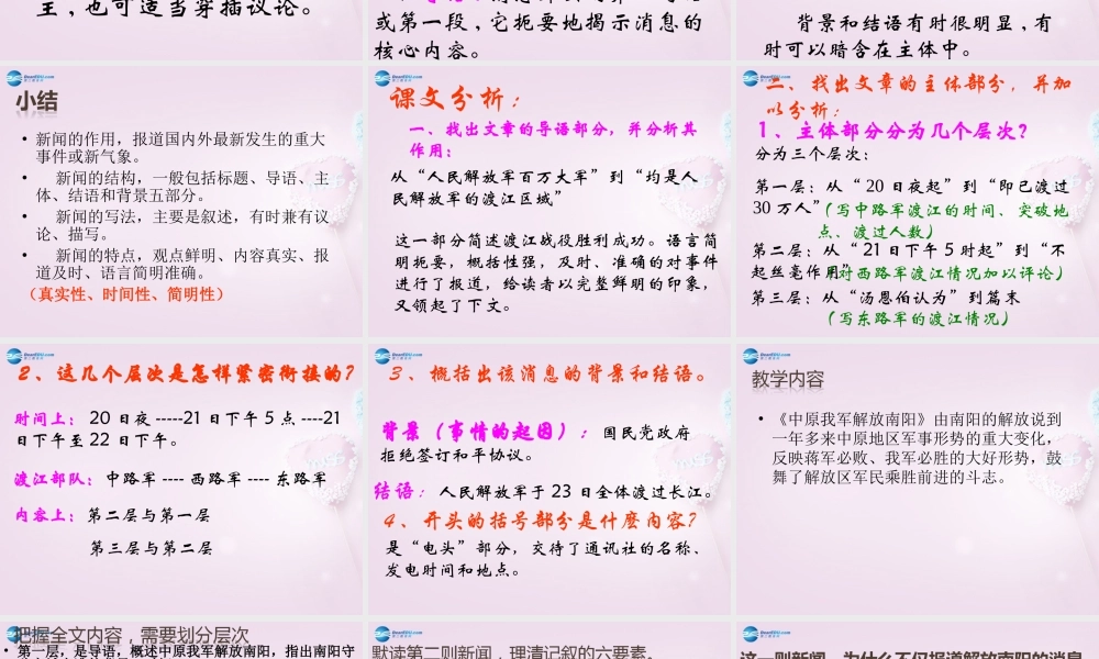 初中部八年级语文上册(第1课 新闻两则)课件2 新人教版 课件