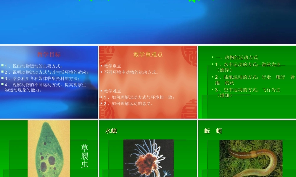 八年级生物 第15章 动物的运动课件 北师大版 课件