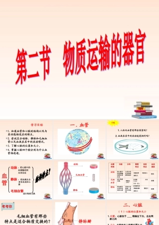 七年级生物物下册 质运输的器官课件 济南版 课件