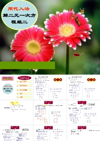 七年级数学下消元法的第二课时课件 新人教版 课件