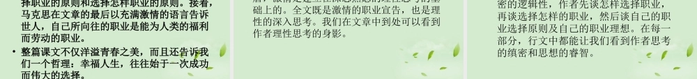 在选择职业时的考虑)2暑期备课课件 苏教版必修1 课件