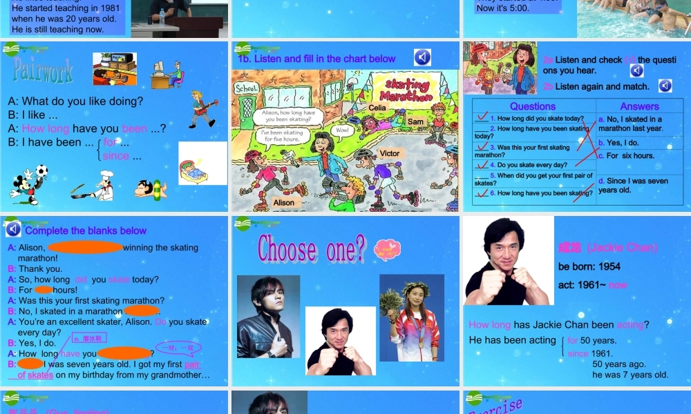 八年级英语下册 unit6 How long have you been collecting shells  sectionA课件 人教新课标版 课件