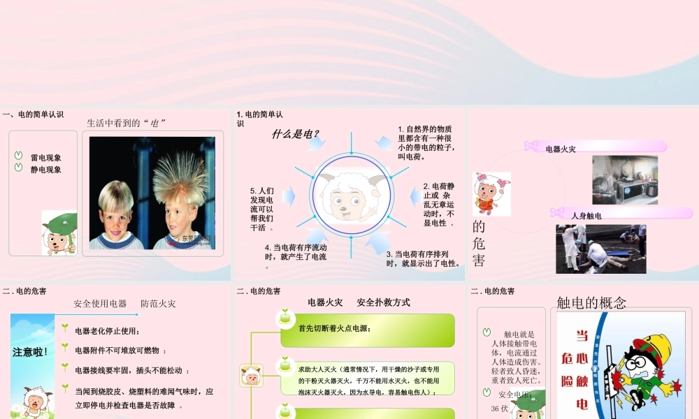 中学主题班会 安全教育类 安全用电课件 素材-2