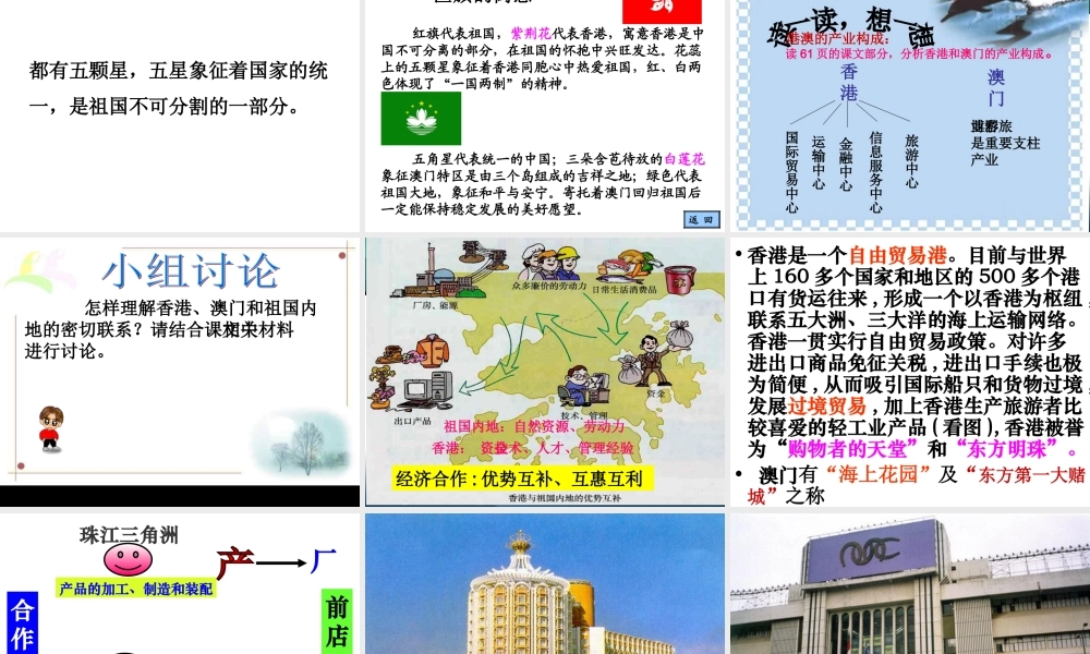 《“东方明珠”——香港和澳门》合作探究型课件