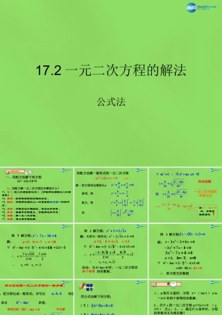 公式法)课件1 (新版)沪科版 课件
