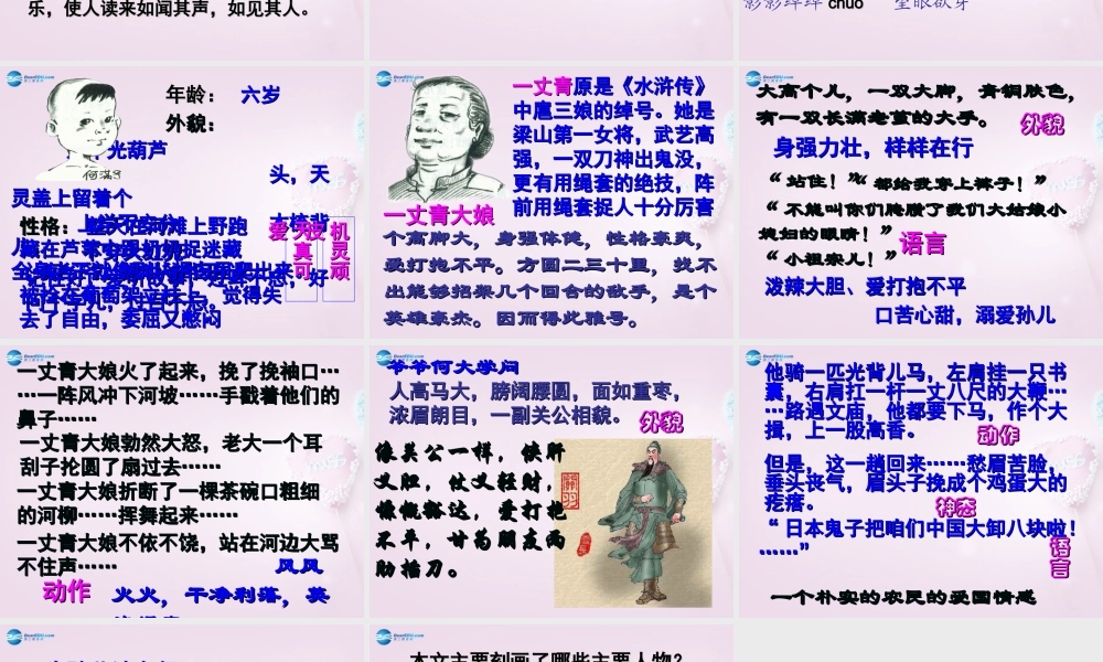 九年级语文下册 6 蒲柳人家教学课件 新人教版 课件