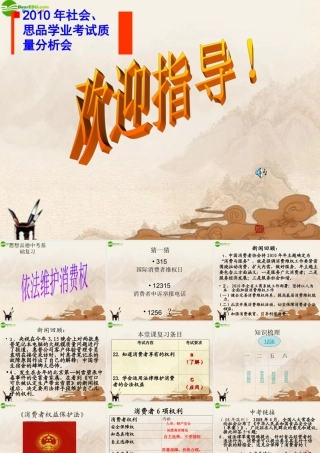 八年级政治下册 第三单元(依法维护消费权)课件 人教新课标版 课件