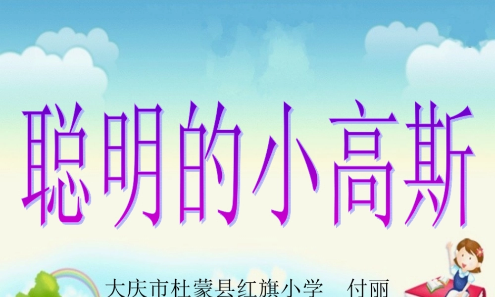 《聪明的小高斯》