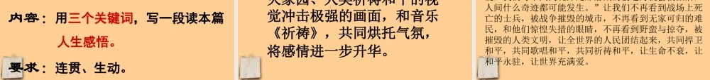 九年级语文下册 第6课(生命与和平相爱)课件 苏教版 课件