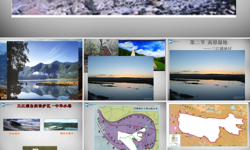 八年级地理下册 第九章 第二节 高原湿地—三江源地区课件 (新版)新人教版 课件