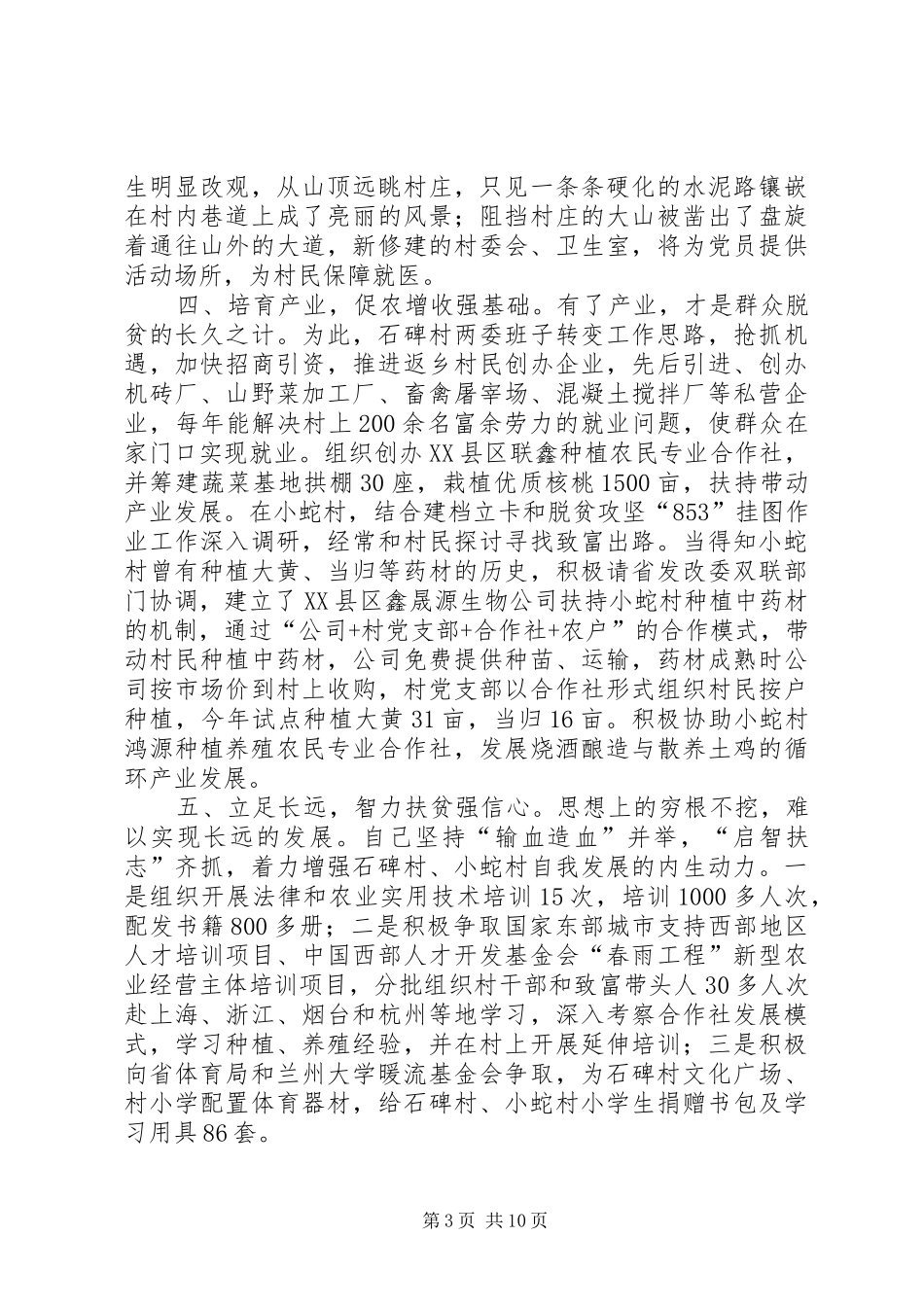 驻村帮扶工作经验交流发言稿_第3页