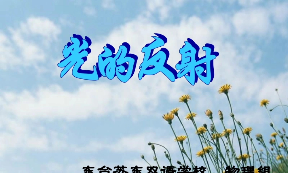 八年级物理上册 光的反射 ppt 课件