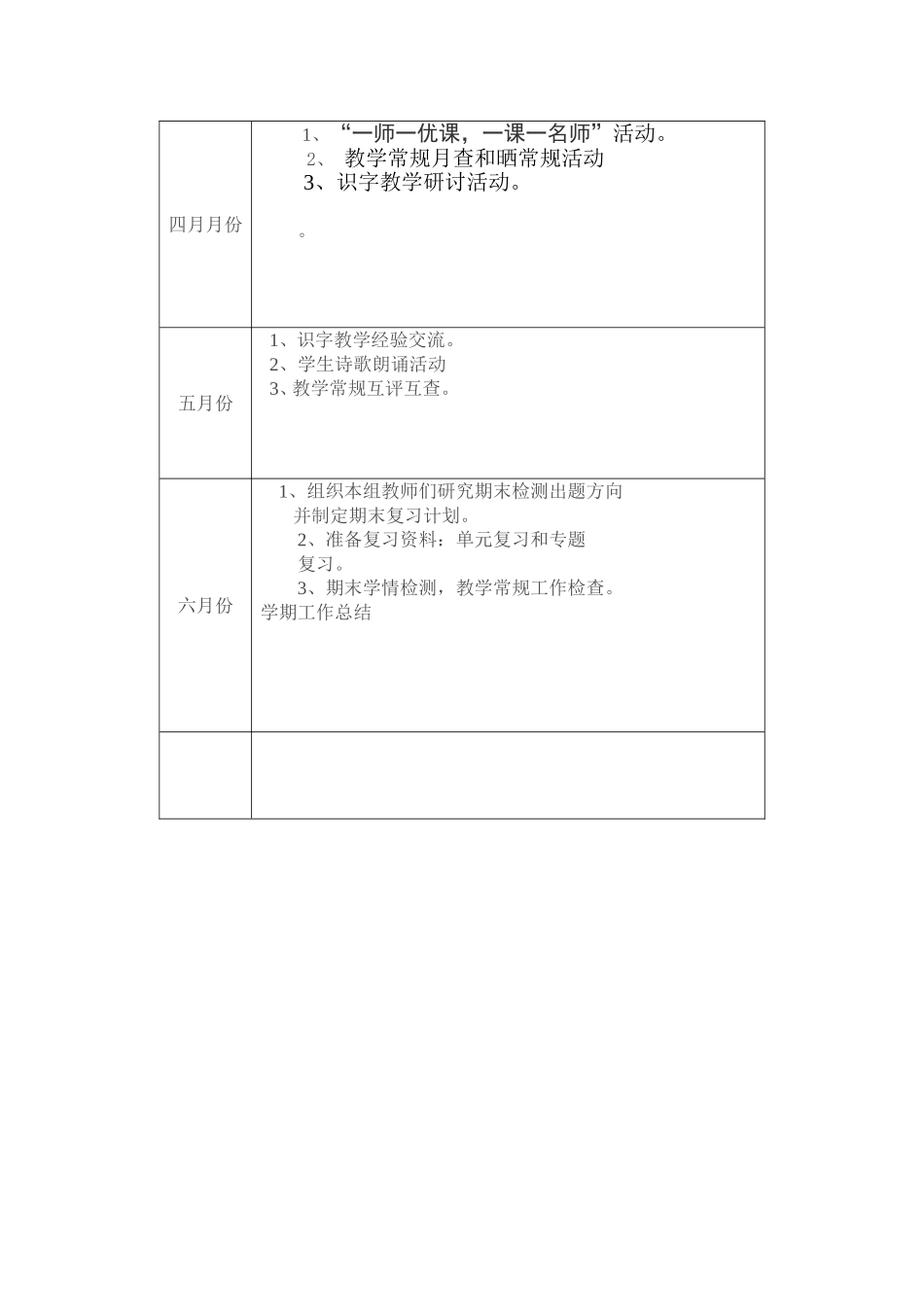一年级语文教研组工作计划(春）_第3页