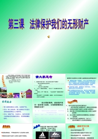 八年级政治下册 法律保护我们的无形财产课件 人教新课标版 课件