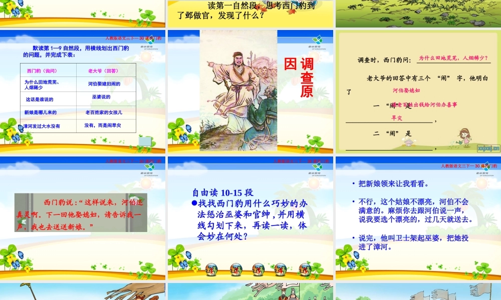 西门豹优秀课件