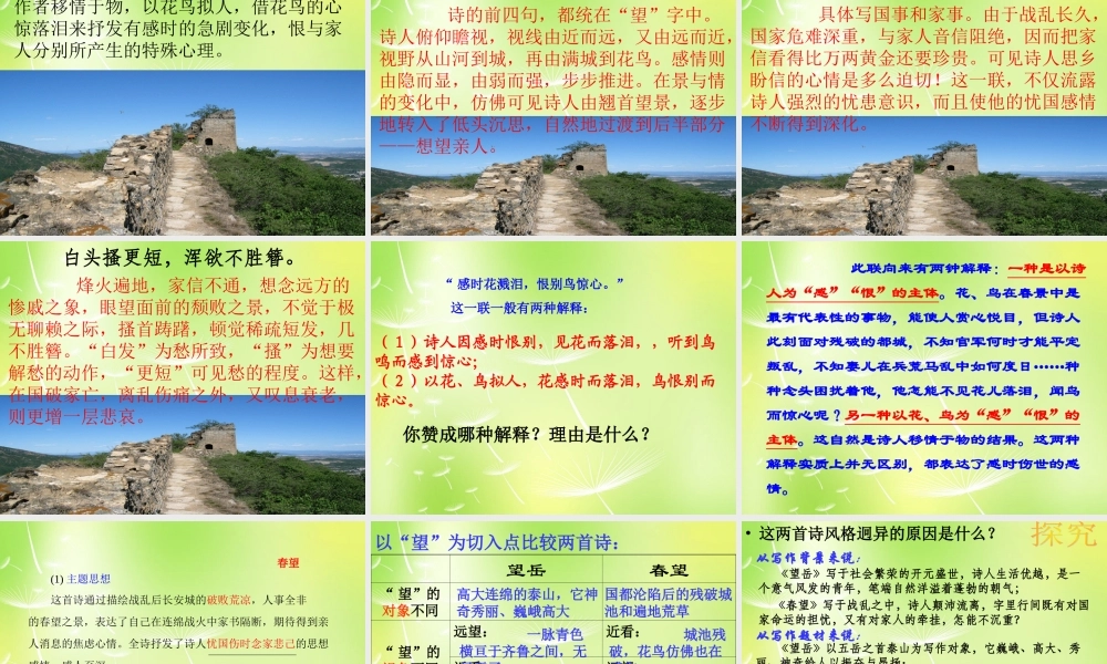 八年级语文上册 25(杜甫诗三首)课件 新人教版 课件