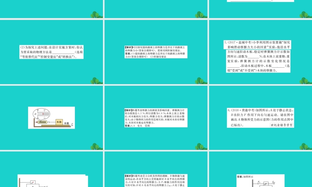 八年级物理下册 8.3 摩擦力习题课件 (新版)新人教版 课件