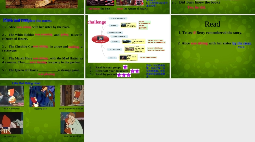 八年级英语上册 Module 7 Unit 1 Alice was sitting with her sister by the river课件 外研版 课件