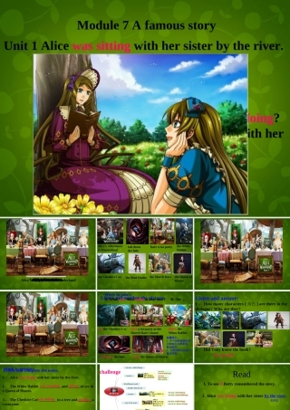 八年级英语上册 Module 7 Unit 1 Alice was sitting with her sister by the river课件 外研版 课件