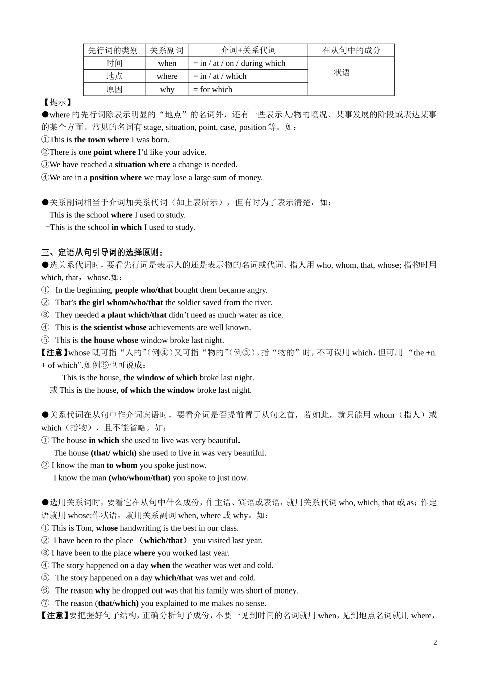 定语从句（讲义）_第2页