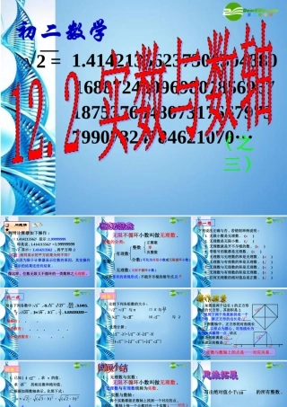 八年级数学上册 12.2 数与数轴课件 华东师大版 课件