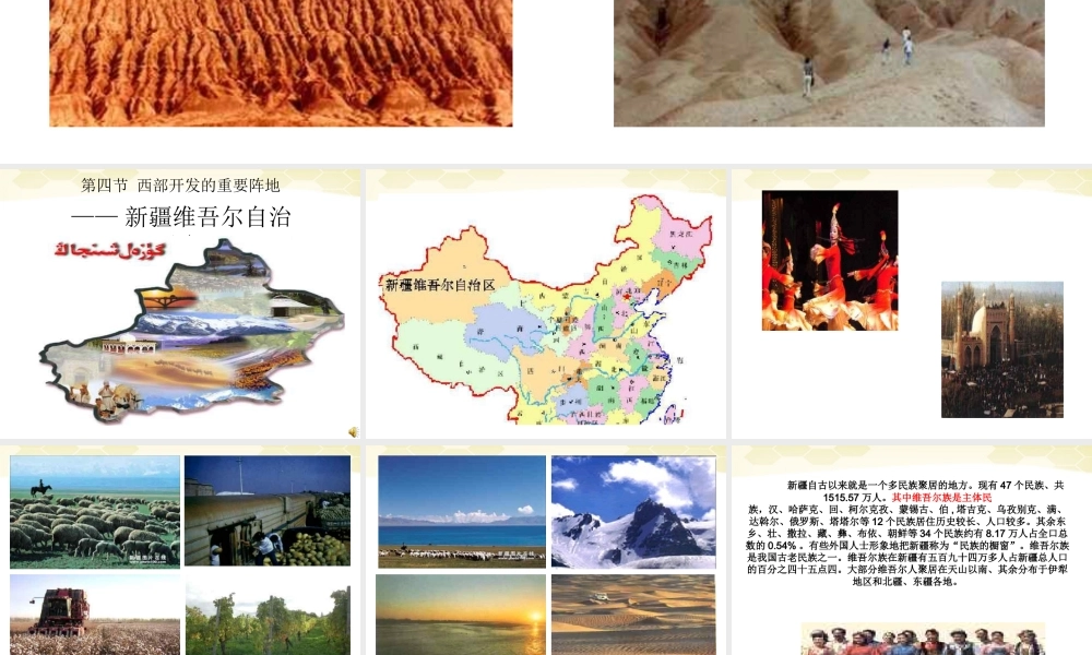 八年级地理(新疆维吾尔自治区)课件 人教新课标版 课件