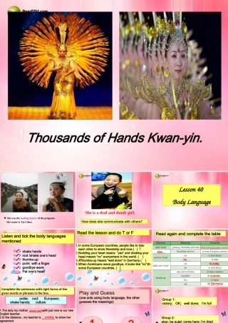 八年级英语下册 Unit 7 Know Our World Lesson 40 Body Language课件 (新版)冀教版 课件