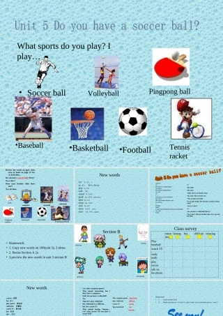 山东省新目标英语七年级(上)Unit5教学课件